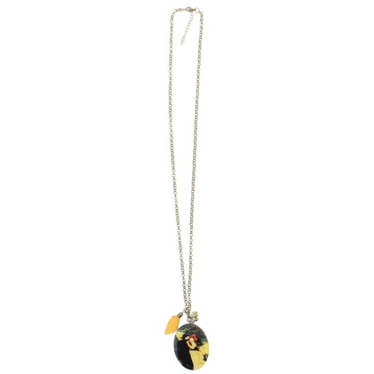 LONG PENDANT NECKLACE RESIN ILLUSTRATION