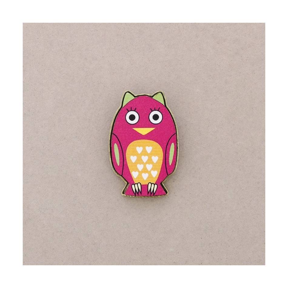 BROCHE FIGURA METAL MADERA