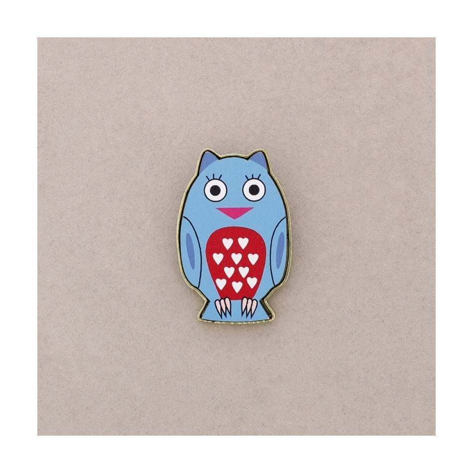 BROCHE FIGURA METAL MADERA