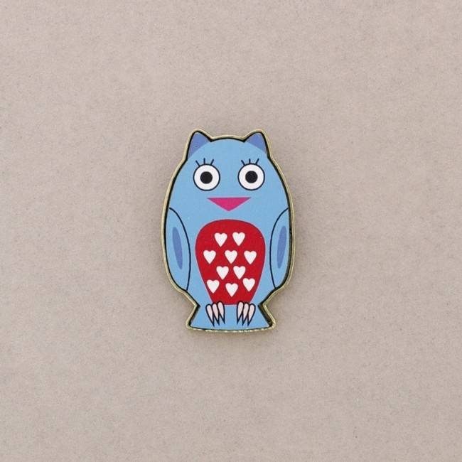 BROCHE FIGURA METAL MADERA