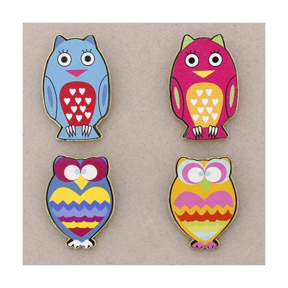 BROCHE FIGURA METAL MADERA