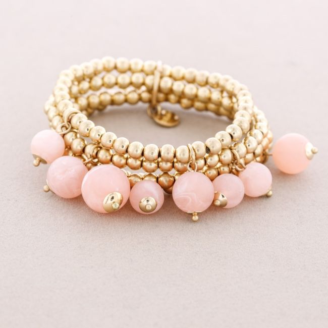 ELASTIC BRACELET WITH 4 BALL STRIPS