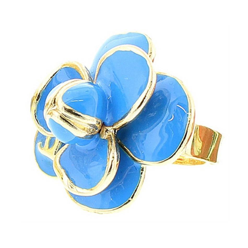 ENAMEL GOLD-PLATED METAL RING