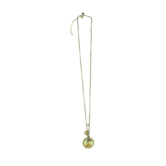 LONG PENDANT NECKLACE METAL ENAMEL