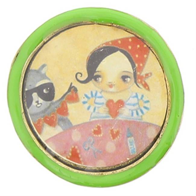 BROCHE METAL ESMALTE