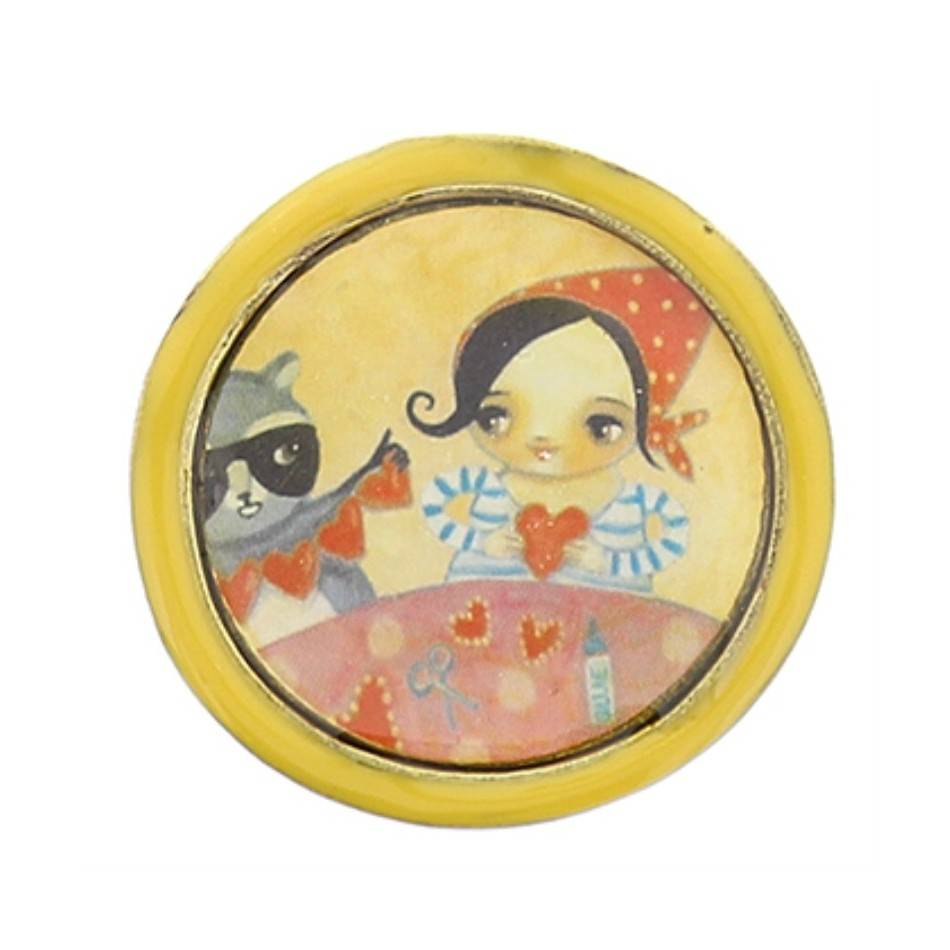 BROCHE METAL ESMALTE