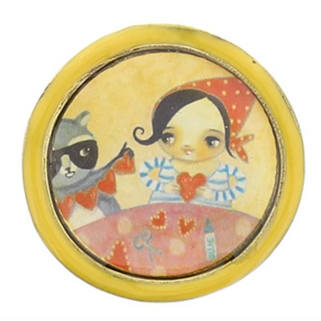 BROCHE METAL ESMALTE
