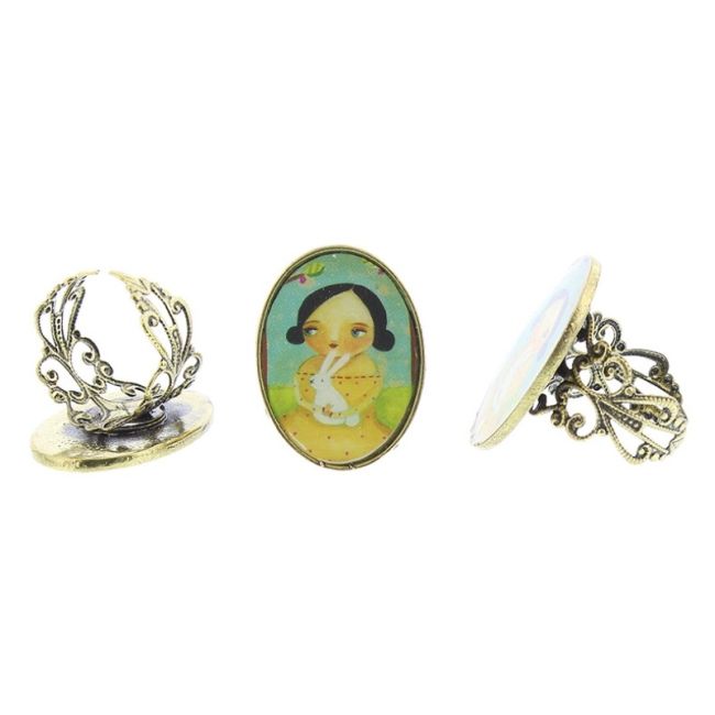 METAL ENAMEL RING Adjustable ring