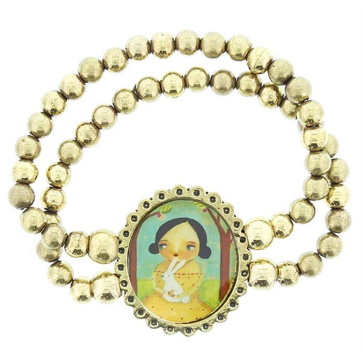 PULSERA GOMA METAL ESMALTE