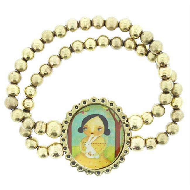 ENAMEL METAL ELASTIC BRACELET