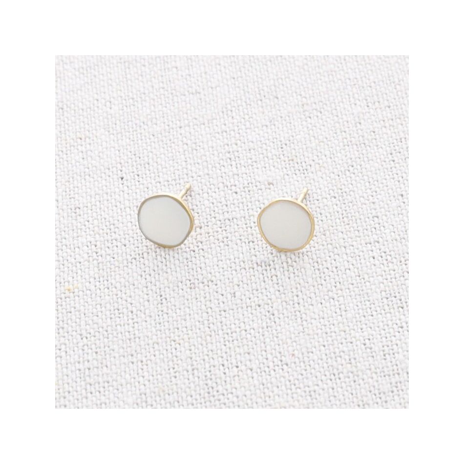 STEEL ENAMEL STUD EARRINGS