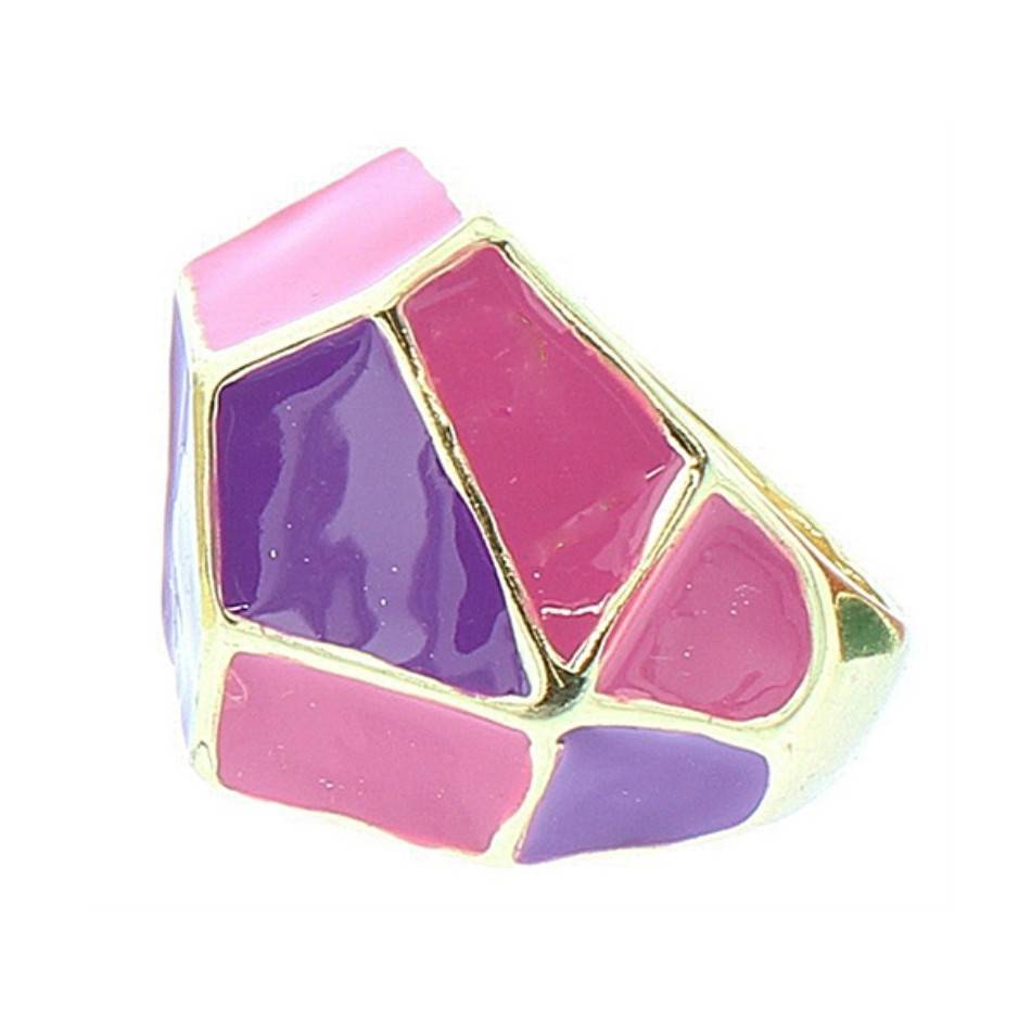 ANILLO BAÑO DORADO METAL ESMALTE