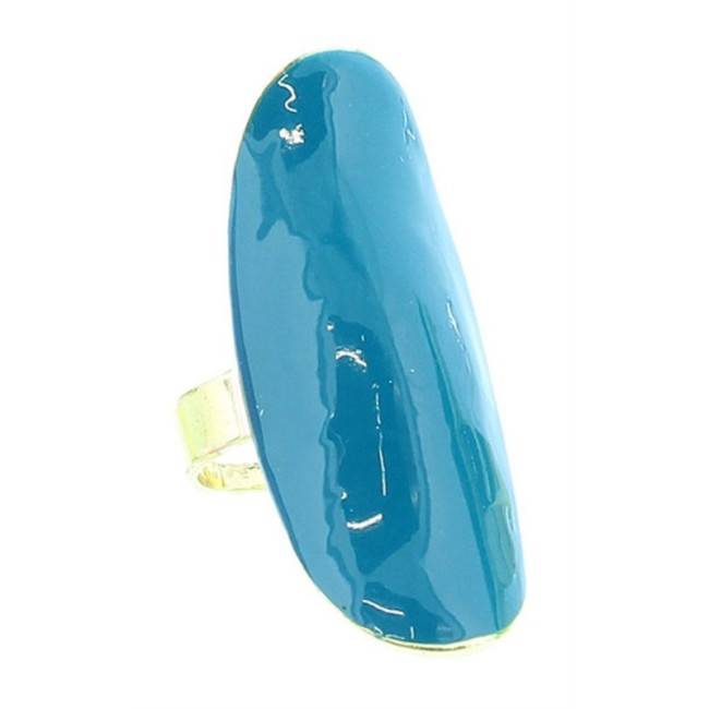 ENAMEL METAL GOLD-PLATED RING