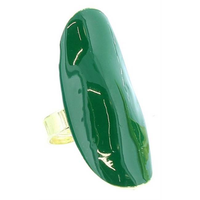 ENAMEL METAL GOLD-PLATED RING