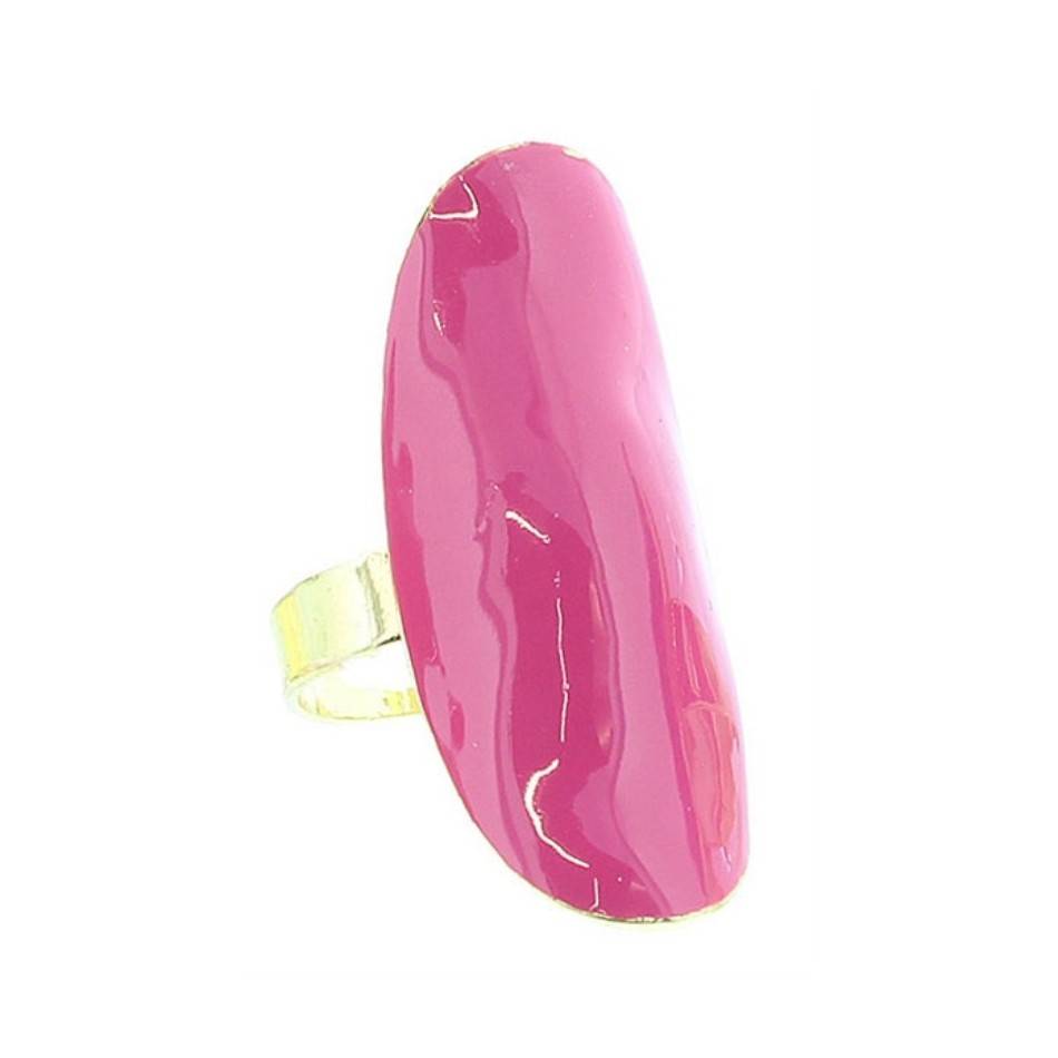 ENAMEL METAL GOLD-PLATED RING