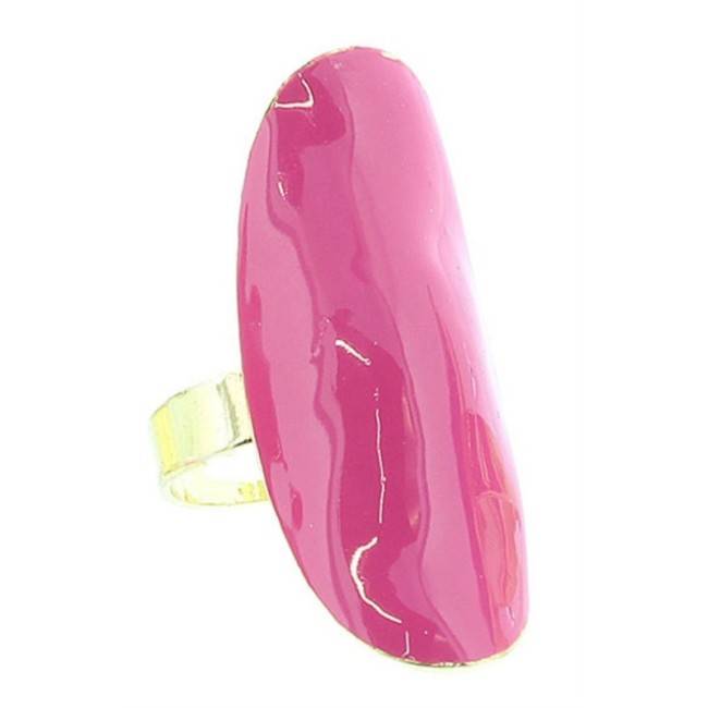 ENAMEL METAL GOLD-PLATED RING