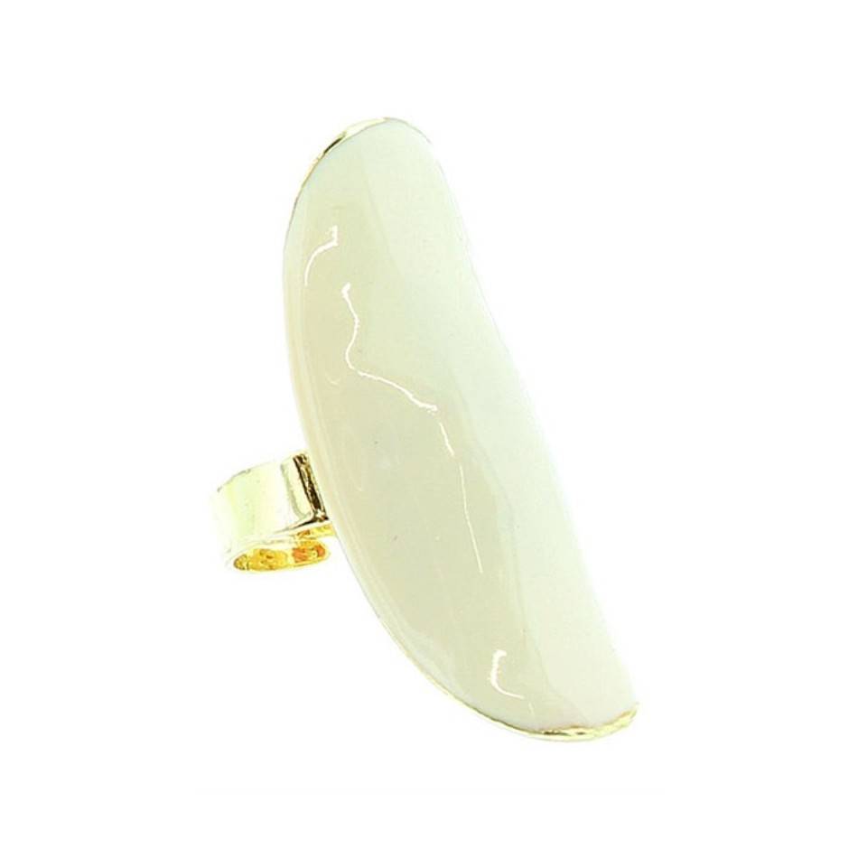 ENAMEL METAL GOLD-PLATED RING