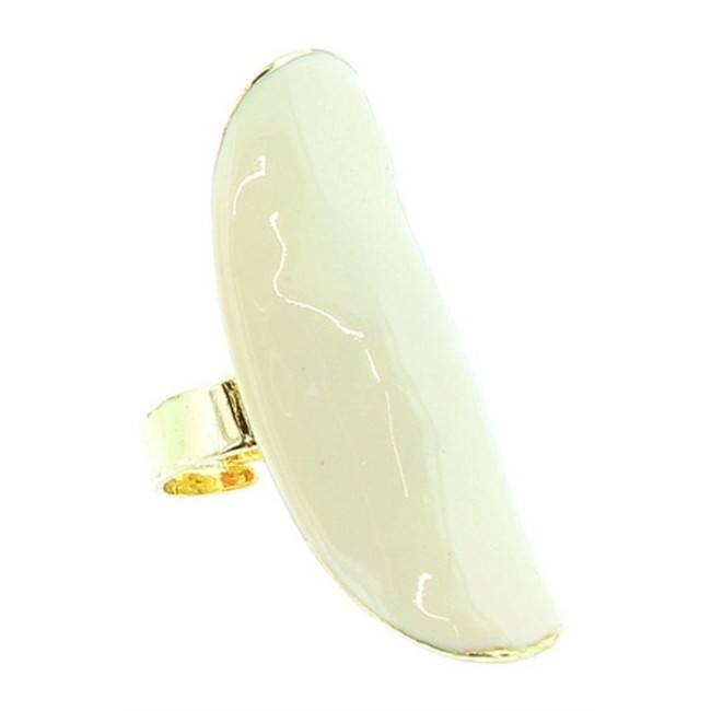ENAMEL METAL GOLD-PLATED RING