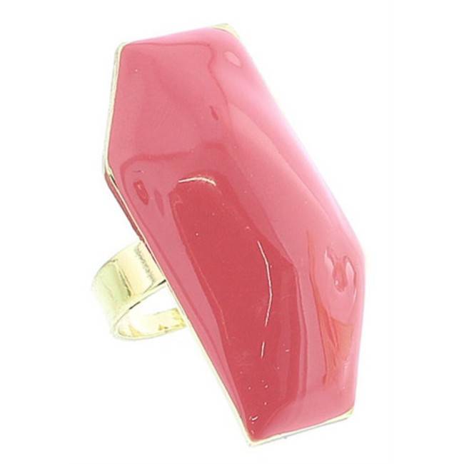 ENAMEL METAL GOLD-PLATED RING