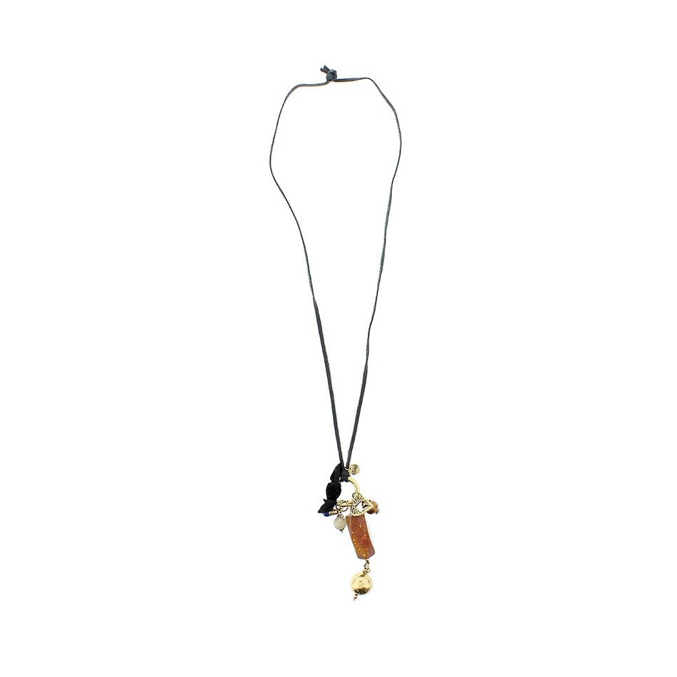 COLLAR LARGO COLG.METAL PIEDRAS