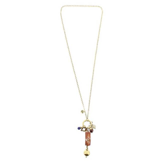 COLLAR LARGO COLG.METAL PIEDRAS