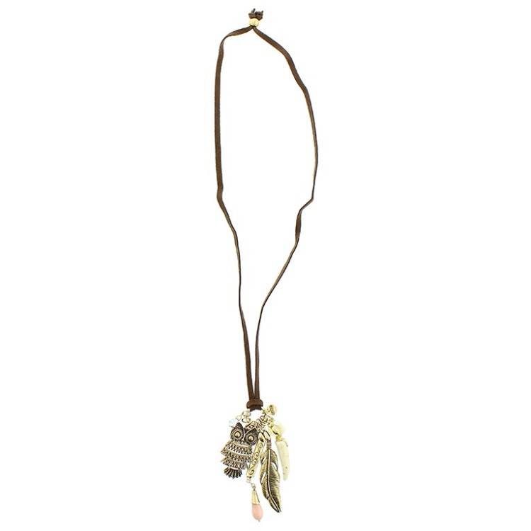 COLLAR LARGO COLG. METAL PIEDRAS
