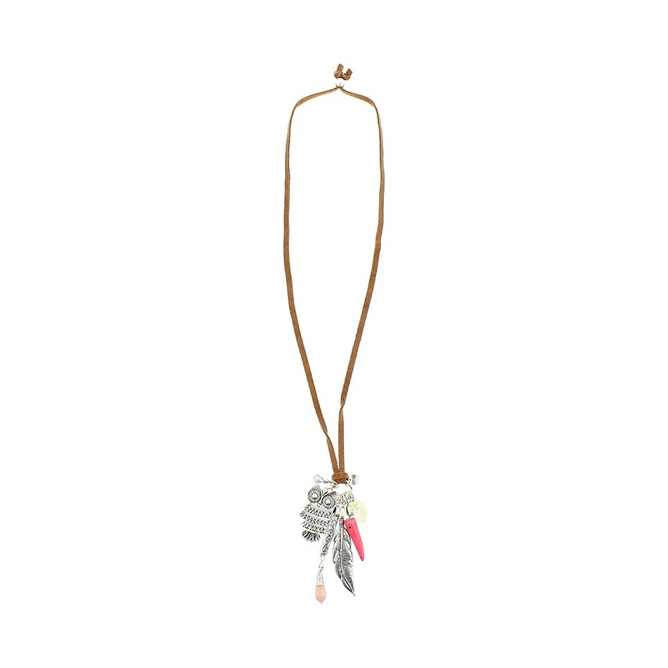 COLLAR LARGO COLG. METAL PIEDRAS