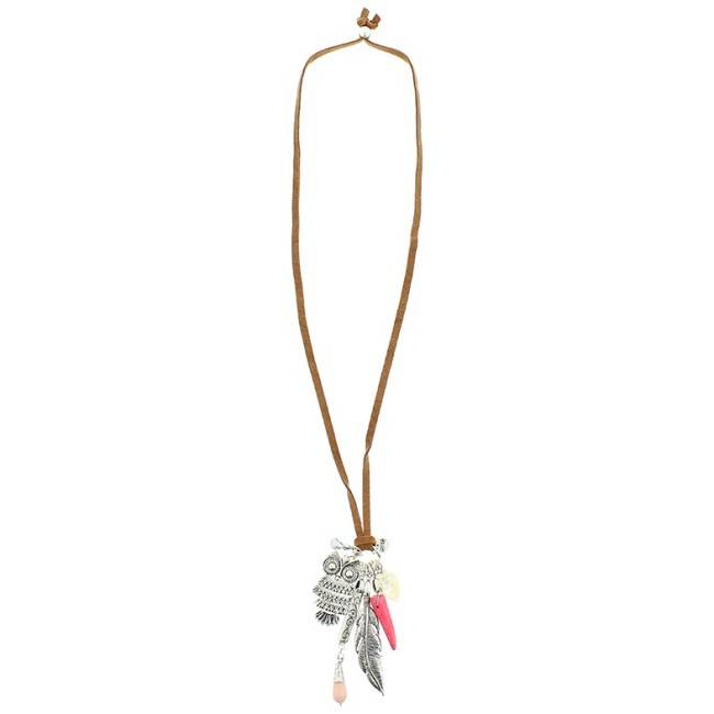 COLLAR LARGO COLG. METAL PIEDRAS