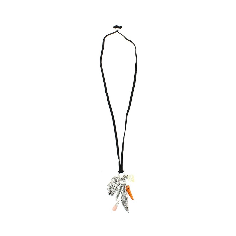 COLLAR LARGO COLG. METAL PIEDRAS