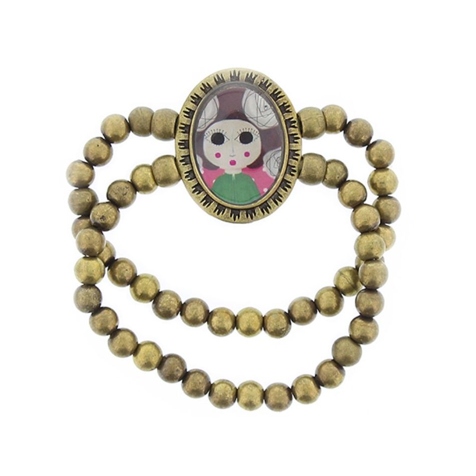 ENAMEL METAL BEADS BRACELET