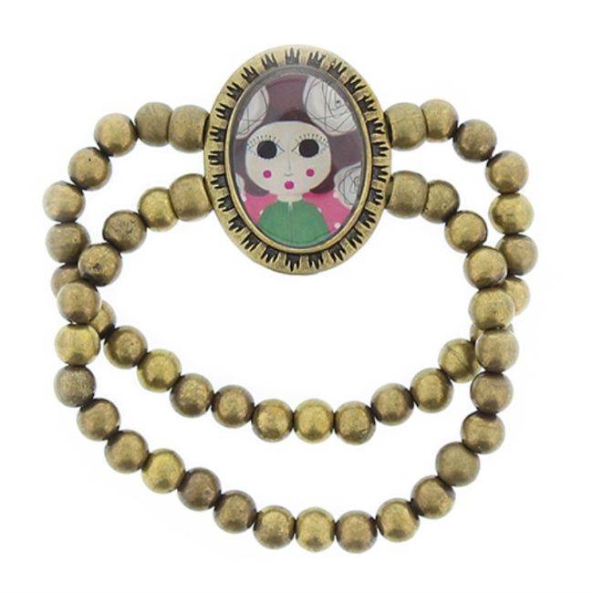 ENAMEL METAL BEADS BRACELET