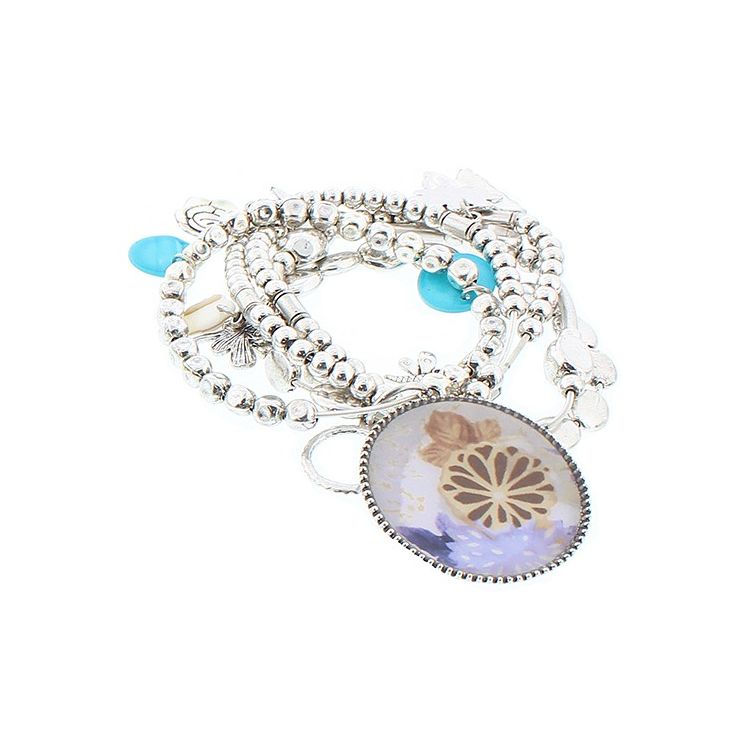 BRACELET 5 STRAPS BEADS