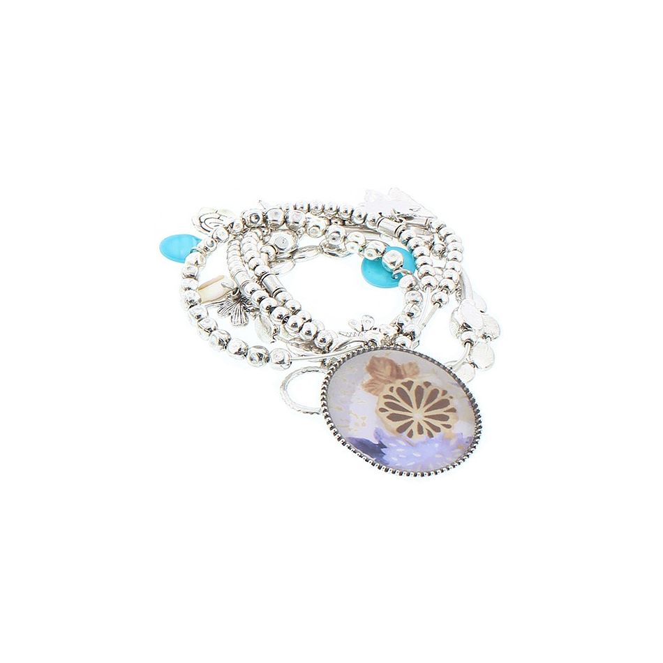 BRACELET 5 STRAPS BEADS