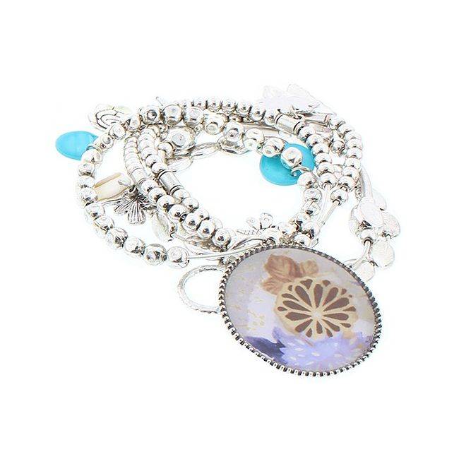 BRACELET 5 STRAPS BEADS