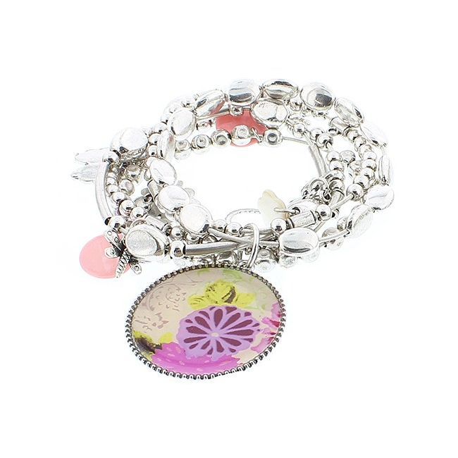BRACELET 5 STRAPS BEADS