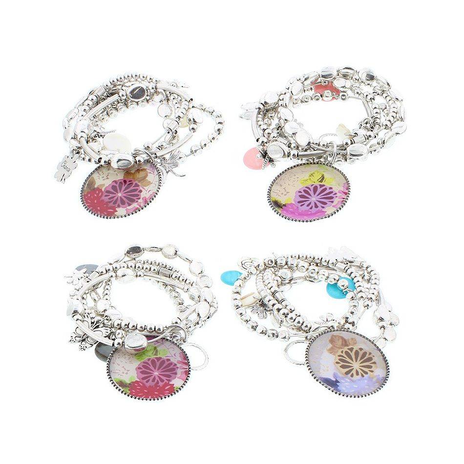 BRACELET 5 STRAPS BEADS