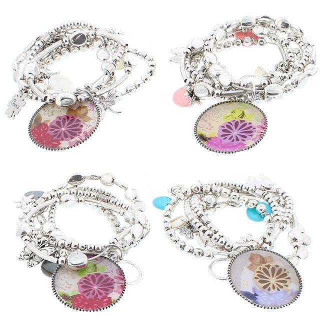 BRACELET 5 STRAPS BEADS