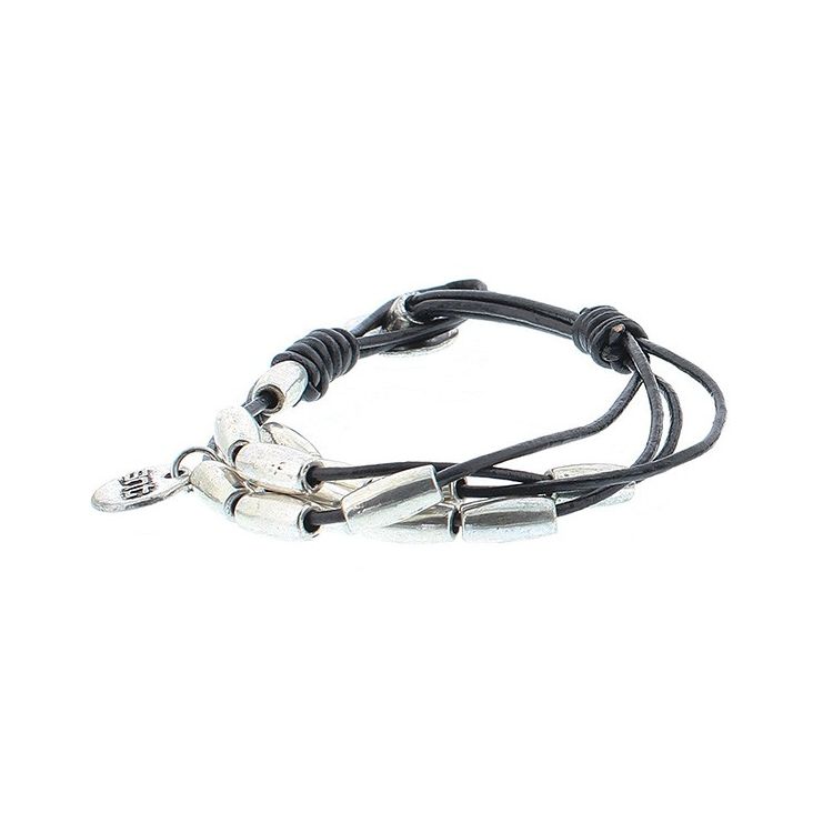LEATHER BRACELET WITH METAL BEADS 2