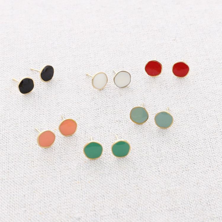 PENDIENTES PRESIÓN ACERO ESMALTE 2