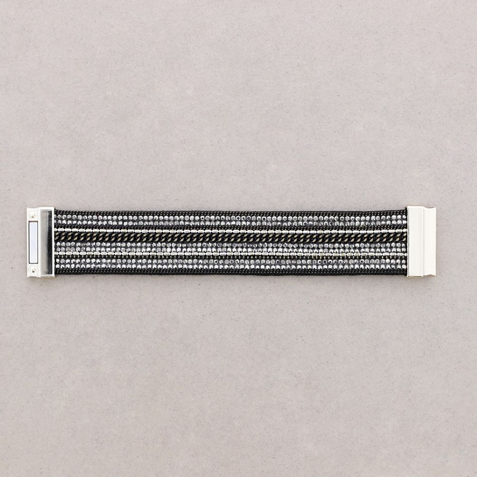 STRIPS BRACELET WITH MAGNET CLOSURE