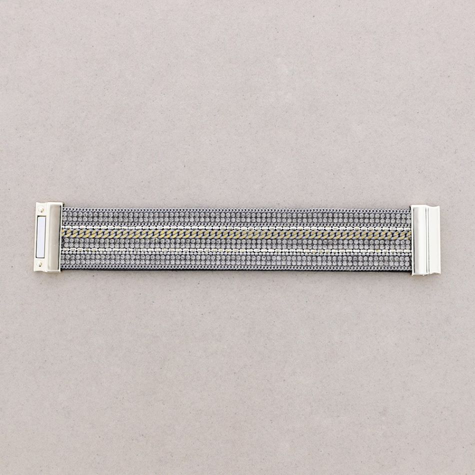 STRIPS BRACELET WITH MAGNET CLOSURE