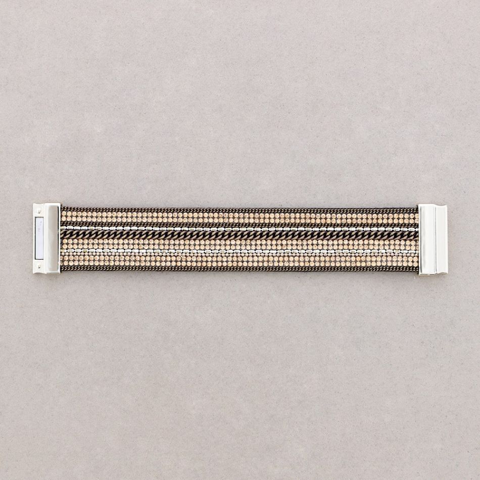 STRIPS BRACELET WITH MAGNET CLOSURE