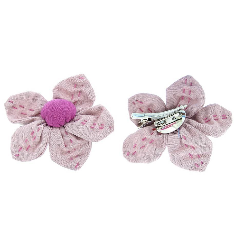 FABRIC FLOWER BROOCH
