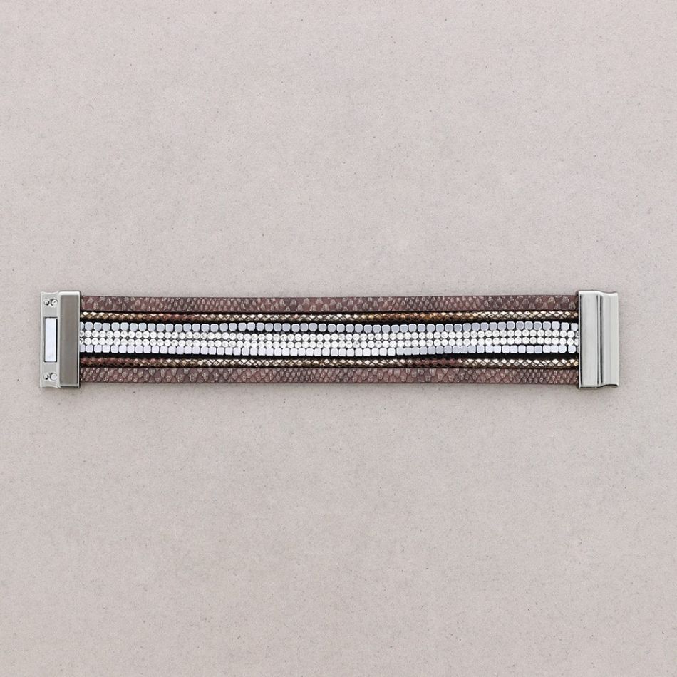 STRIPS BRACELET WITH MAGNET CLOSURE