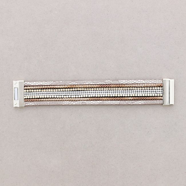 STRIPS BRACELET WITH MAGNET CLOSURE