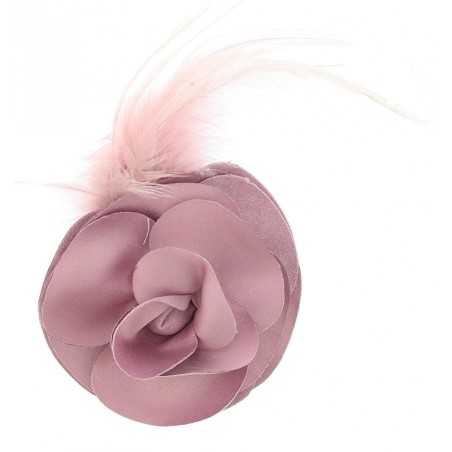 DOUBLE USE FLOWER FEATHERS BROOCH 16CM