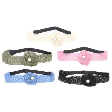 ELASTIC FLOWER LACE HEADBANDS