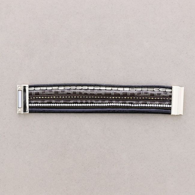 STRIPS BRACELET WITH MAGNET CLOSURE
