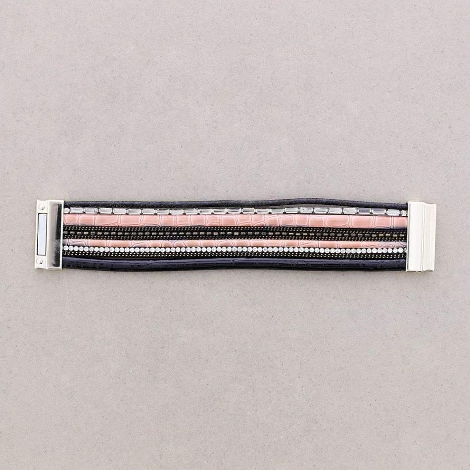 STRIPS BRACELET WITH MAGNET CLOSURE