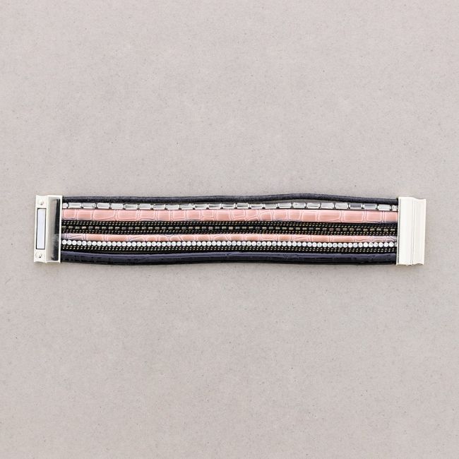 STRIPS BRACELET WITH MAGNET CLOSURE